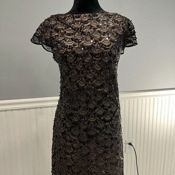 Jessica Howard | Dresses | Jessica Howard Black Sequin Lace Midi Dress | Poshmark Jessica Howard | Dresses | Jessica Howard Black Sequin Lace Midi Dress | Poshmark